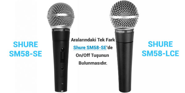 Shure SM58 Fark 