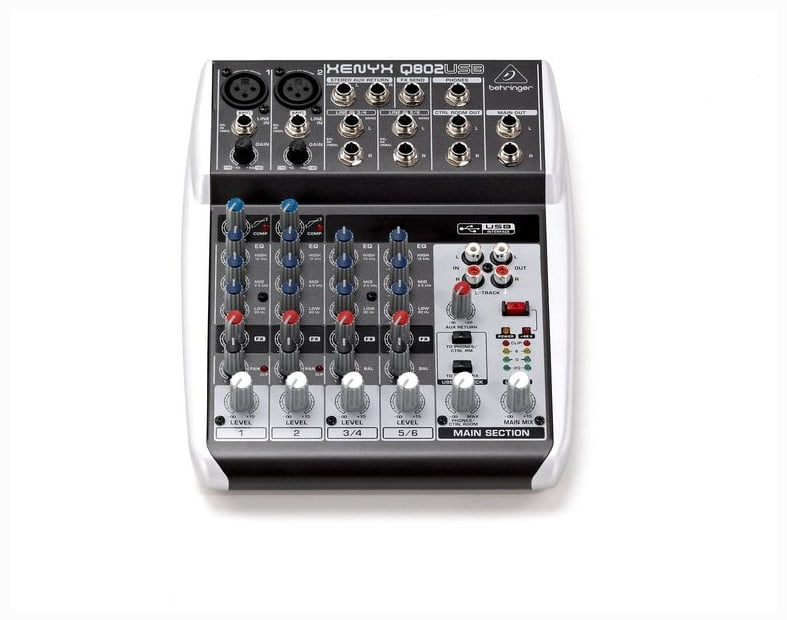 Behringer Xenyx Q802USB 8 Kanal USB Deck Mikser