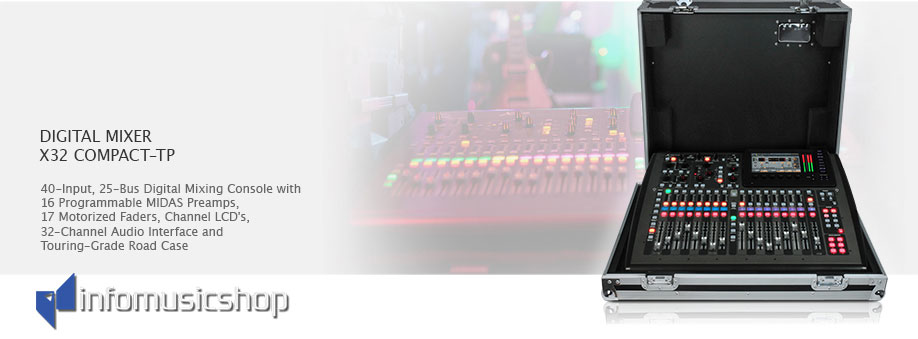 Behringer X32 compact tp 32 kanal dijital mixer hard case
