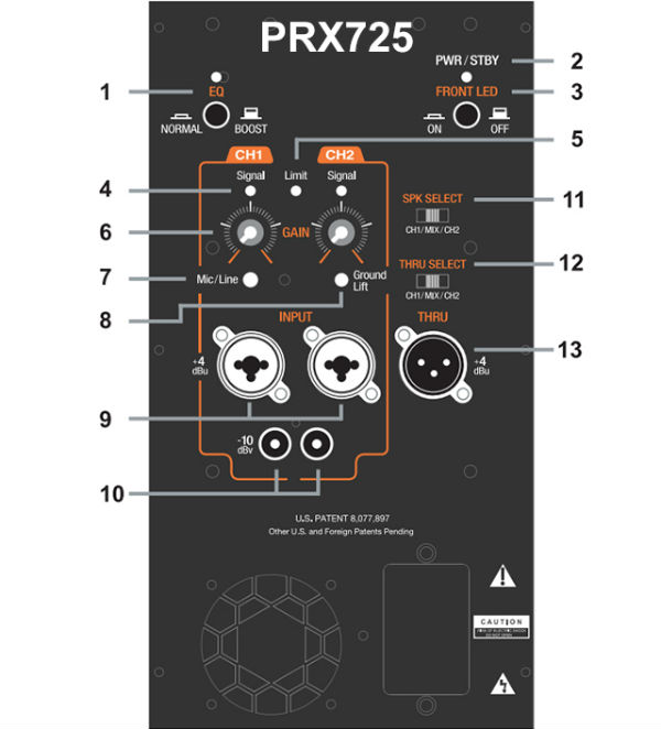 Jbl prx712 схема
