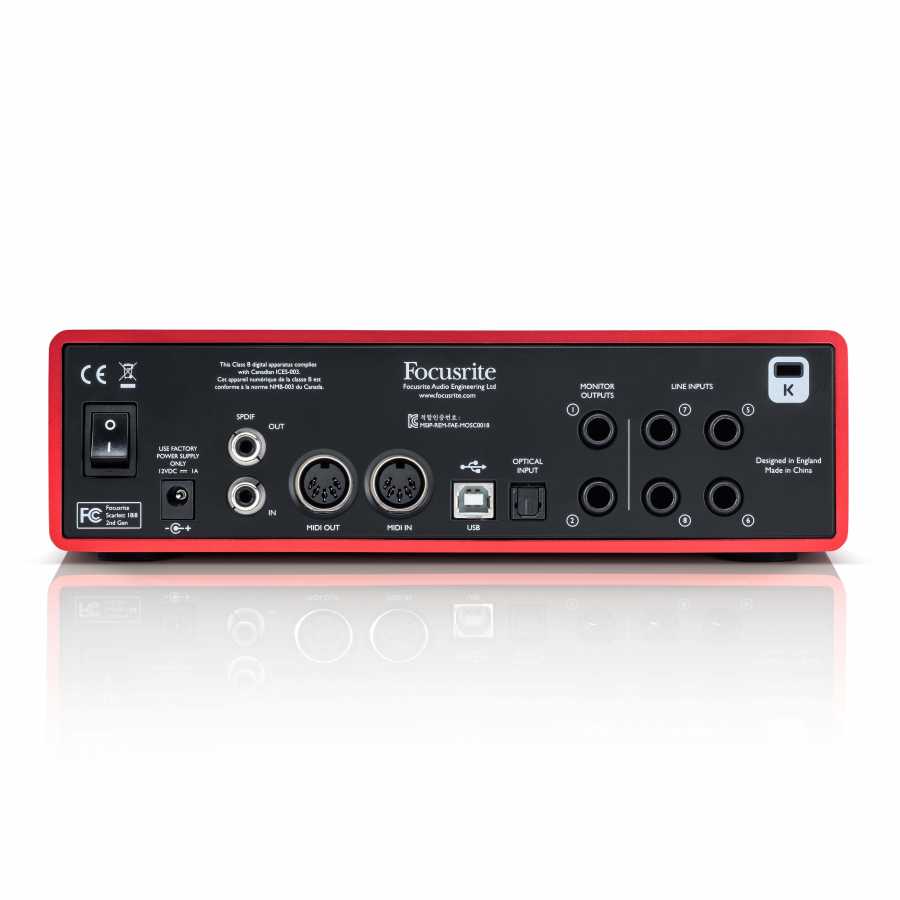 Focusrite Scarlett 18i8 MK2 - 18-giriş / 8-çıkış USB 2.0 Ses Kartı