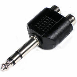 Hosa - Hosa Dual Rca to 1/4 in Trs Adaptör