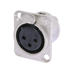 Neutrik - NC3FD-L-1 Neutrik Şase Tipi 3 Pinli Dişi XLR Fiş