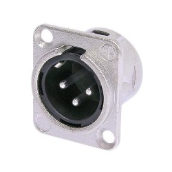 Neutrik - NC3MD-L-1 Neutrik Şase Tipi 3 Pinli Erkek XLR Fiş